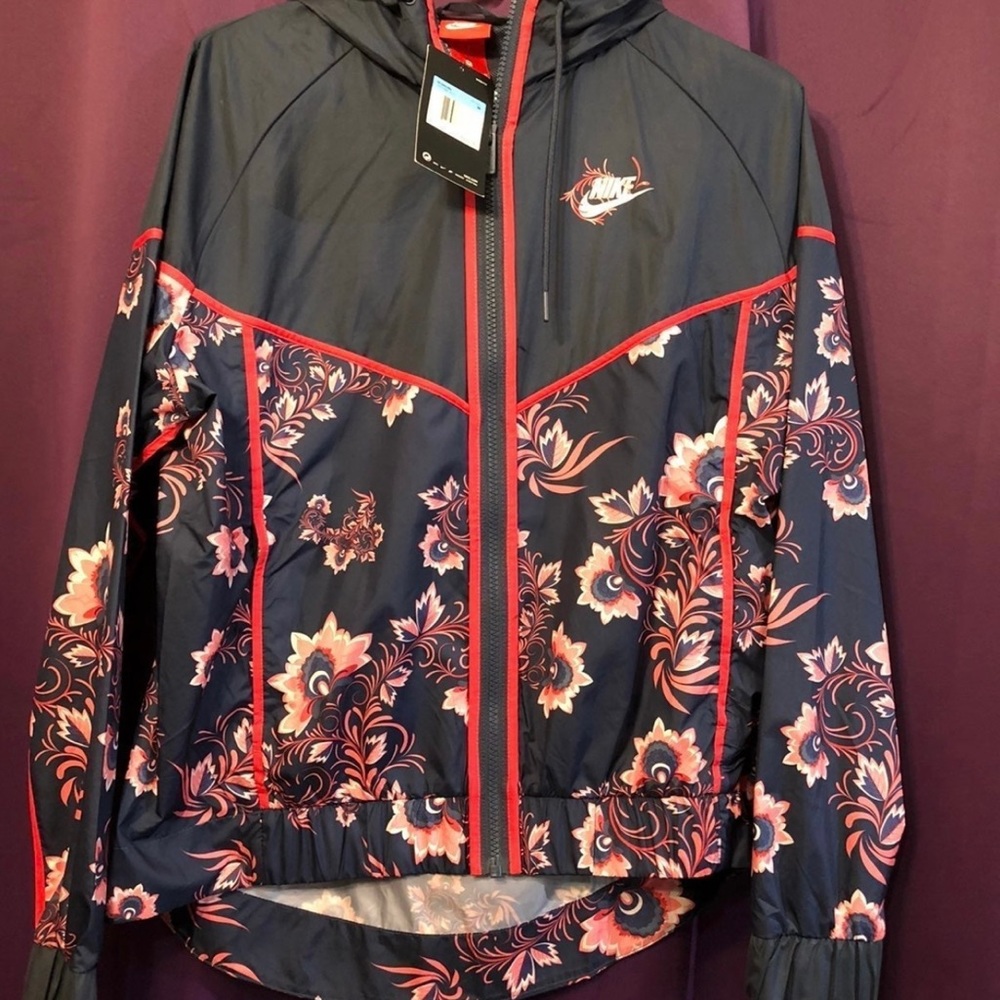 Nike Floral-Print Sportswear Jacket NWT